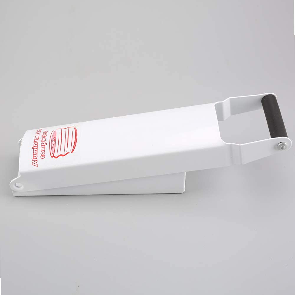 White Wall-Mounted Aluminum Can Crusher Q157596