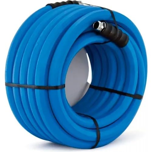 5/8 Inch x 100 Foot EPDM Rubber Hot Water Hose with Brass Fittings I2566