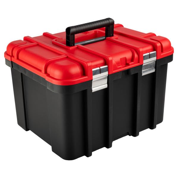 Extra Large Red Plastic Tool Box Organizer F9652