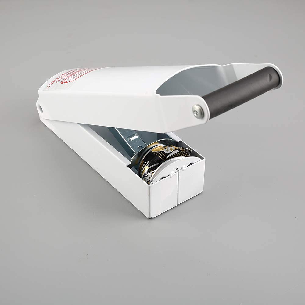 White Wall-Mounted Aluminum Can Crusher Q157596