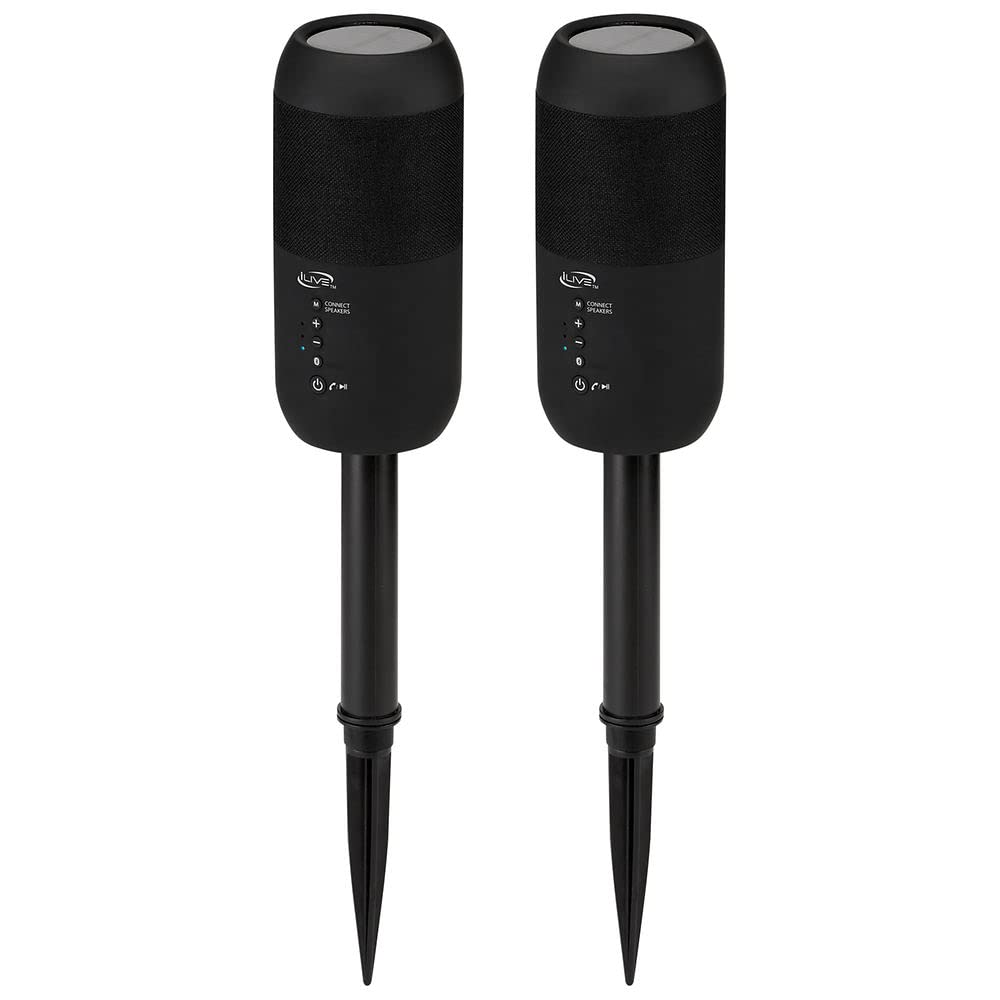 Black Waterproof Indoor and Outdoor Speakers, 2 Count Y313713