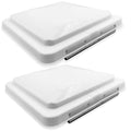 White 2Pcs 14" x 14" RV Roof Vent Lid Cover C422611