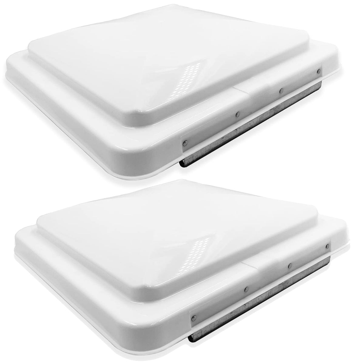 White 2Pcs 14" x 14" RV Roof Vent Lid Cover C422611