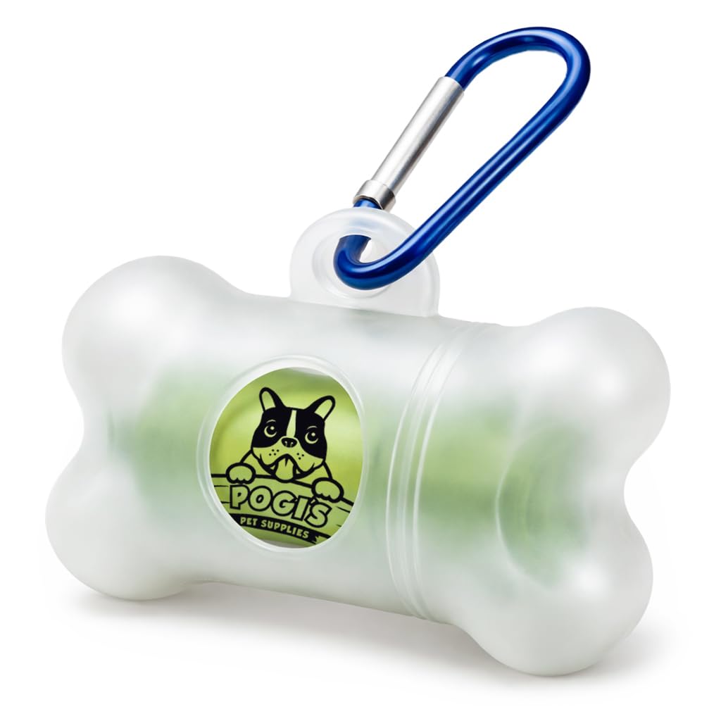 Dog Poop Bag Holder & Dispenser with 15 Unscented Bags S519179
