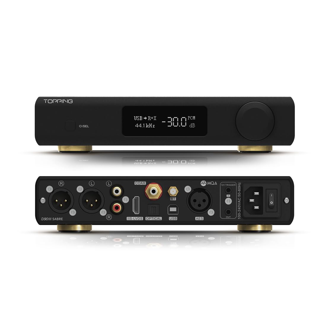 Full Balanced DAC ES9039SPRO DSD512 PCM 32bit/768kHz Black Y3617