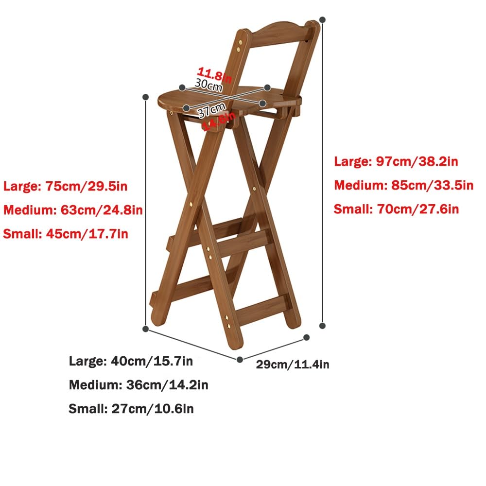 Teal 30in Folding Bamboo Dining Chair with Backrest and Footrest U21114