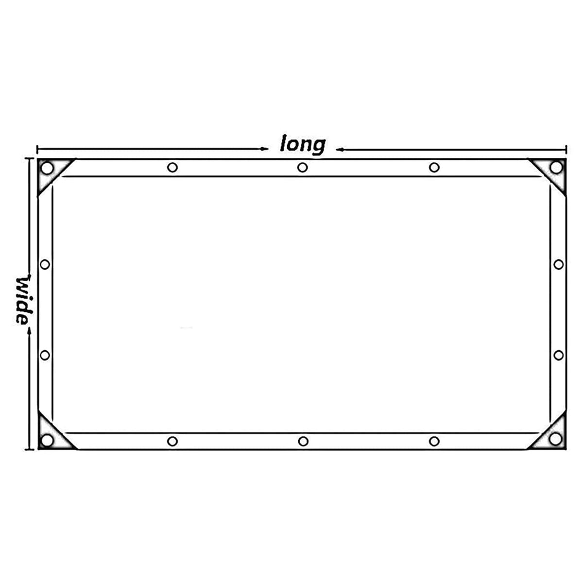 Heavy Duty Waterproof Clear 3x3ft Poly Tarp with Grommets H3912