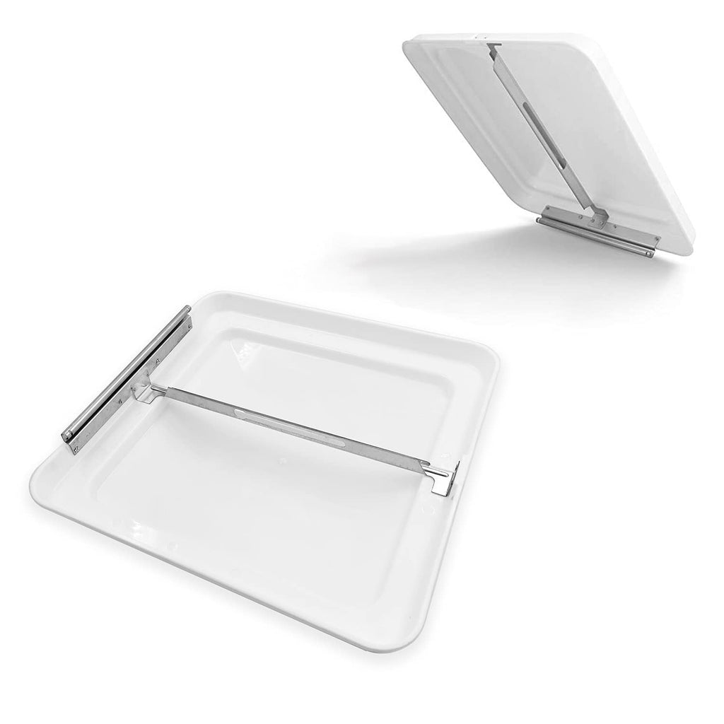 White 2Pcs 14" x 14" RV Roof Vent Lid Cover C422611