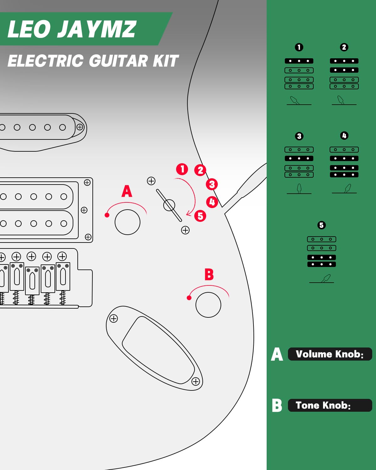 39" Full Size SSH Electric Guitar Starter Kit with Amp V94266