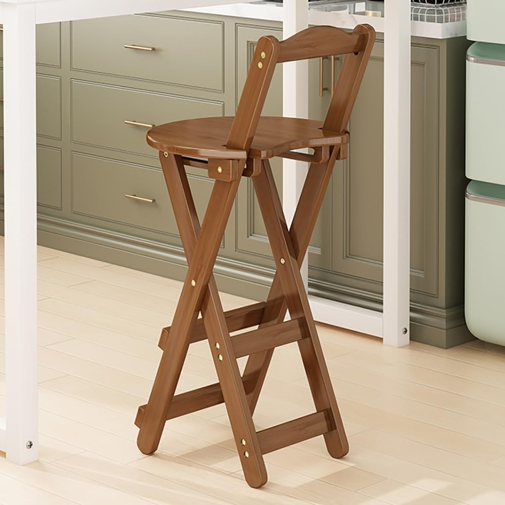 Teal 30in Folding Bamboo Dining Chair with Backrest and Footrest U21114