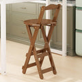 Teal 30in Folding Bamboo Dining Chair with Backrest and Footrest U21114