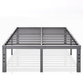 Queen Size 18 inch Tall Black Storage Bed Frame with Steel Slats G309