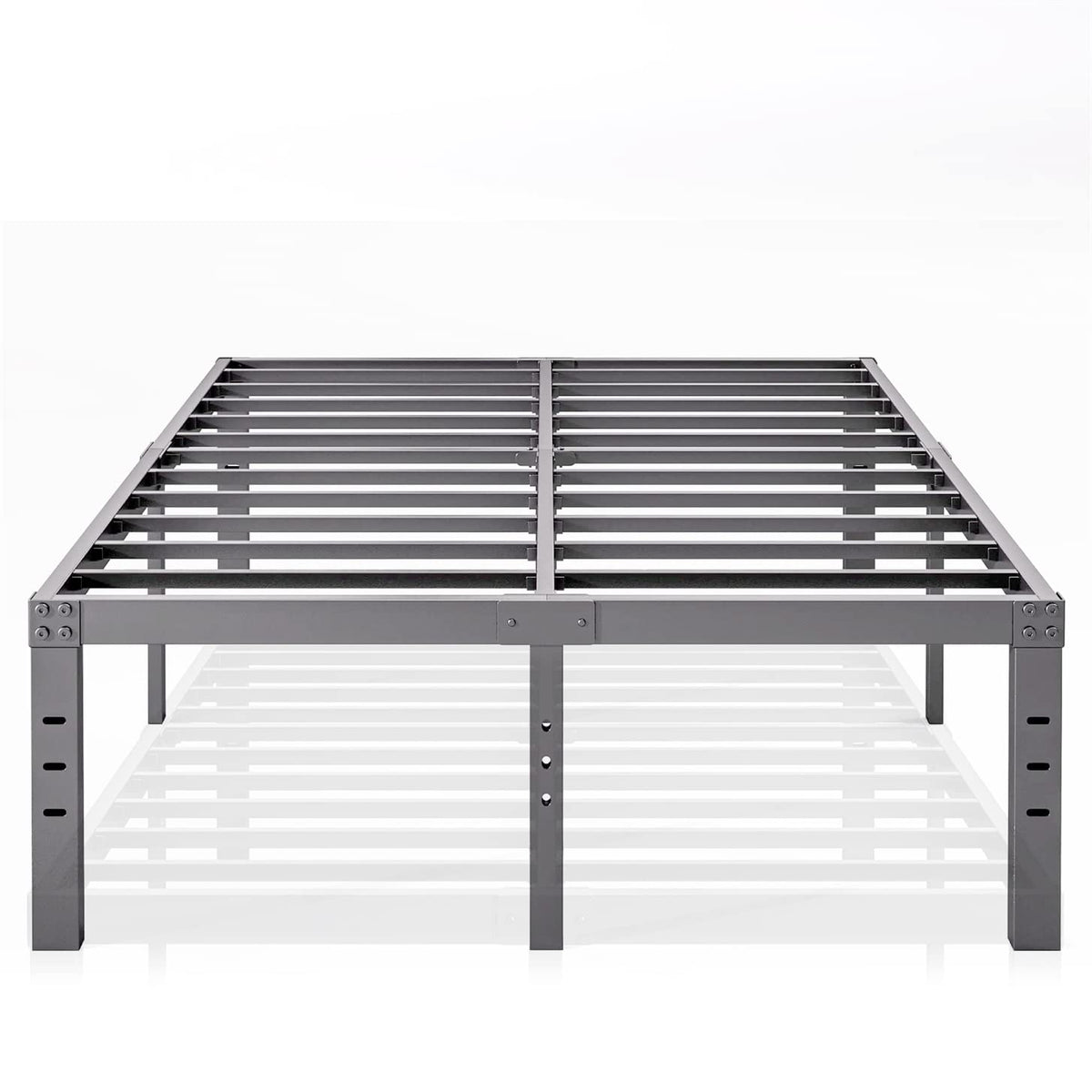 Queen Size 18 inch Tall Black Storage Bed Frame with Steel Slats G309