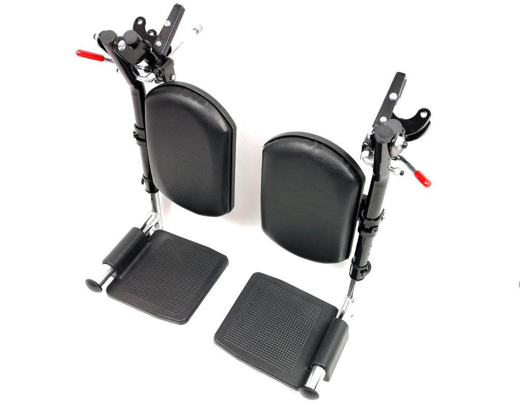 Wheelchair Elevating Leg Rests with Padded Calf Pad and Composite Footplates, 1 Pair E4480