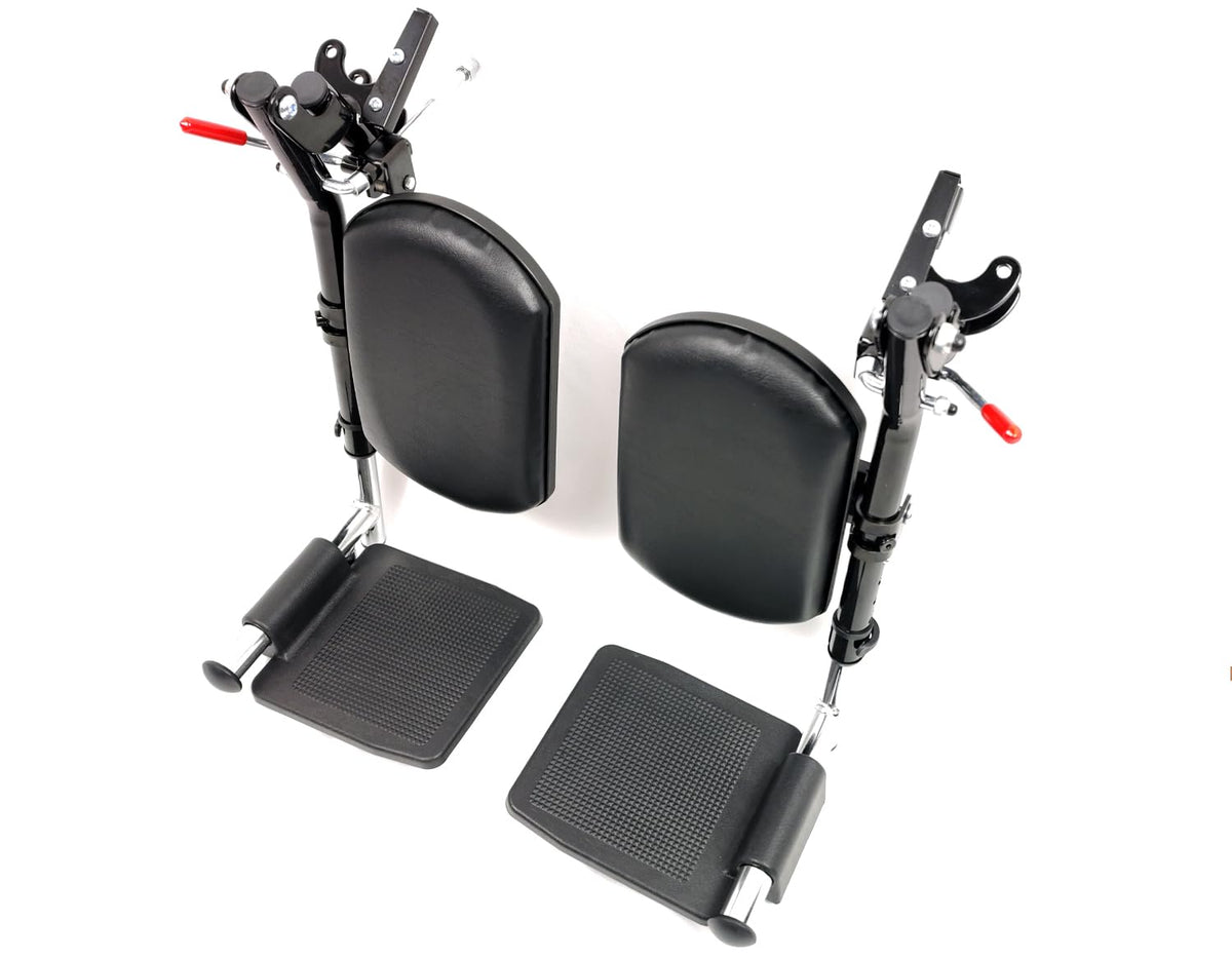 Wheelchair Elevating Leg Rests with Padded Calf Pad and Composite Footplates, 1 Pair E4480