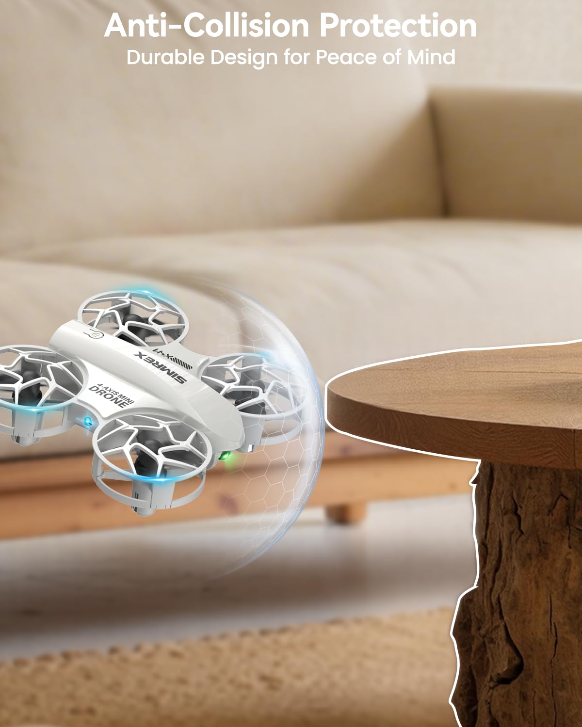 Mini Drone with 360° Flip & LED Lights, Gray T282