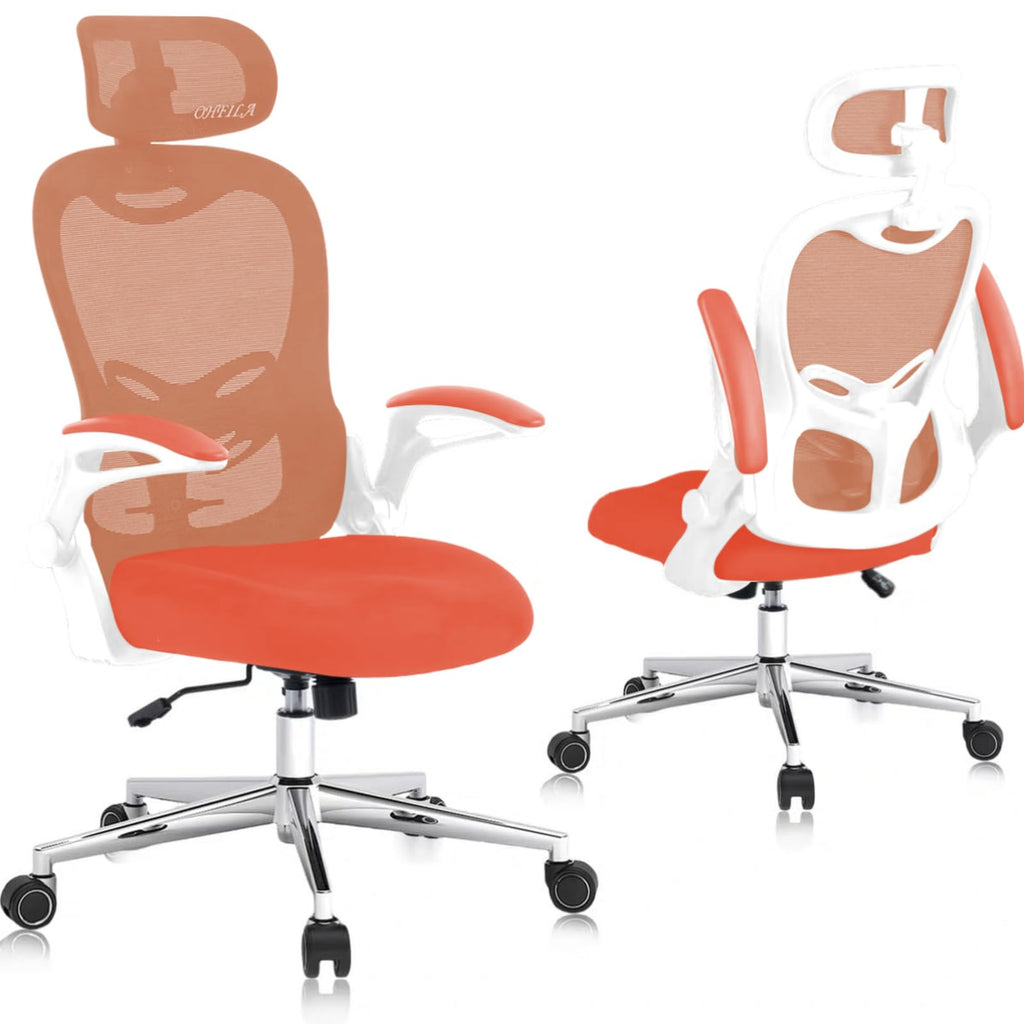 Ergonomic Breathable Mesh Office Chair with Flip-Up Arms B8016