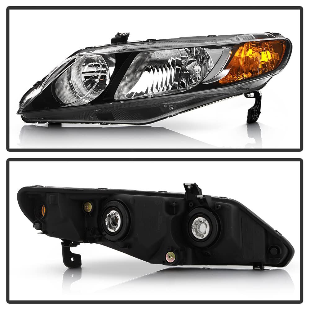 Black Factory Style Headlights Headlamps Left+Right Y796490