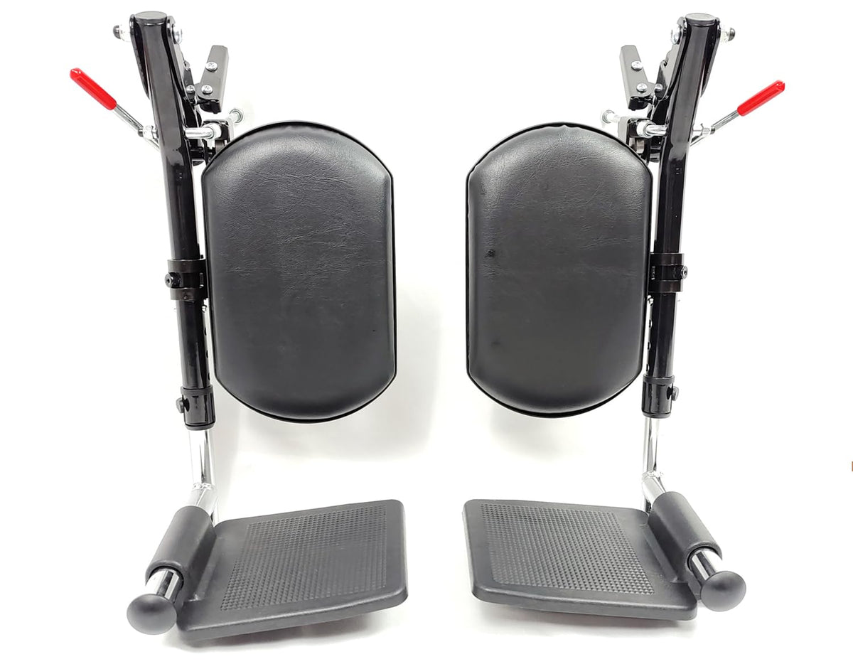 Wheelchair Elevating Leg Rests with Padded Calf Pad and Composite Footplates, 1 Pair E4480