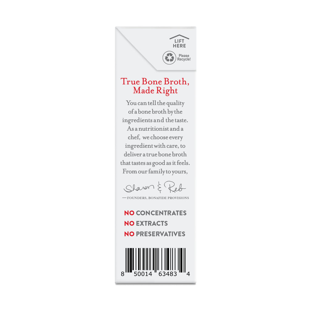 Organic Beef Bone Broth No Salt Added 16.9oz 6 Pack G9540