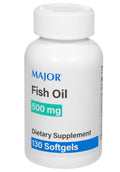 Fish Oil 500mg Softgels Omega-3 Dietary Supplement 130 Count P23943