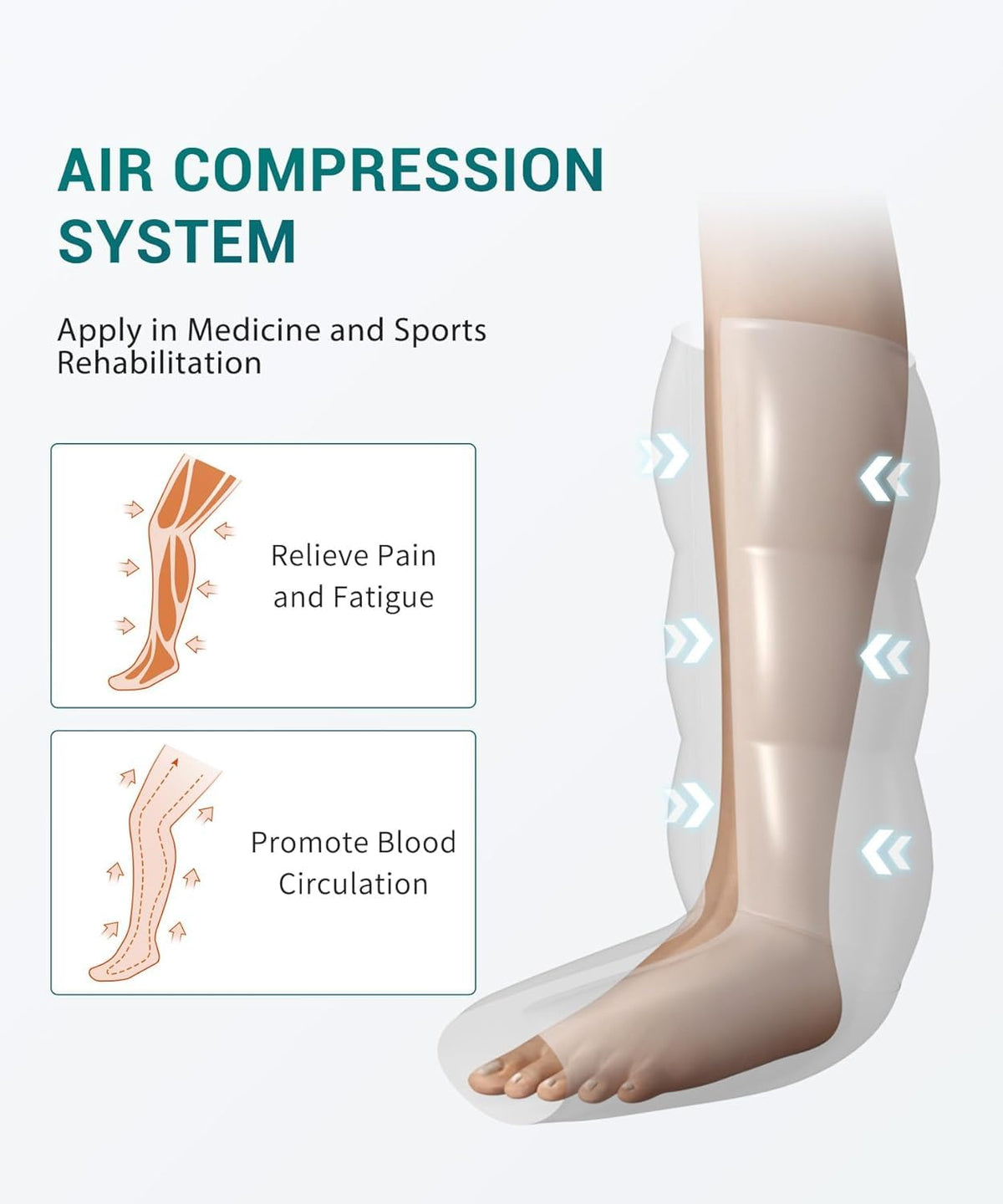 Air Compression Leg Massager with Heat W506