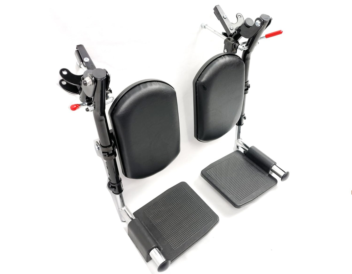 Wheelchair Elevating Leg Rests with Padded Calf Pad and Composite Footplates, 1 Pair E4480