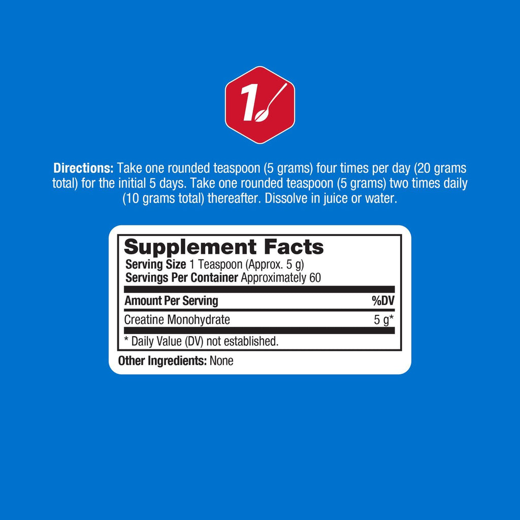 Creatine Monohydrate Powder 5g 300g 60 Servings T411