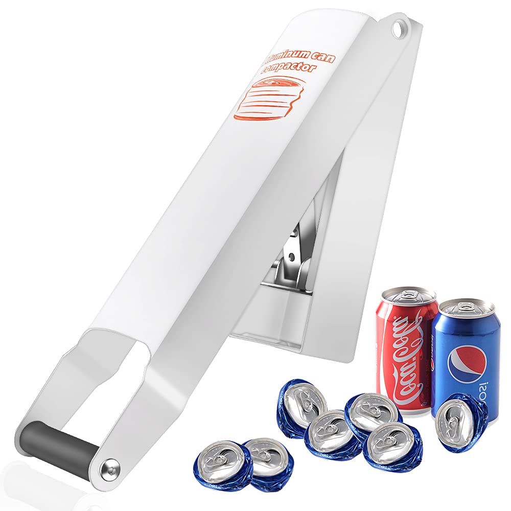 White Wall-Mounted Aluminum Can Crusher Q157596