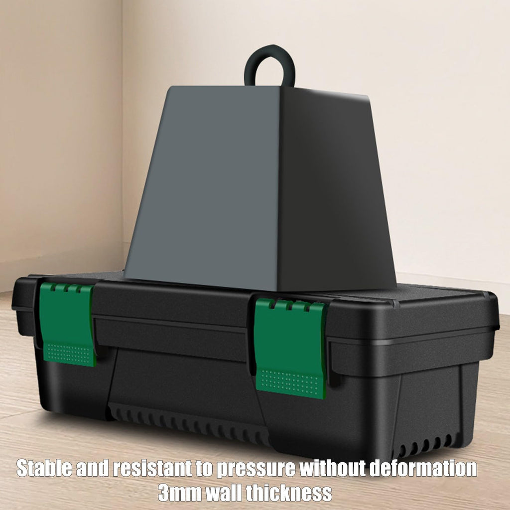 10-inch Plastic Tool Box with Handle and Removable Tray D574853