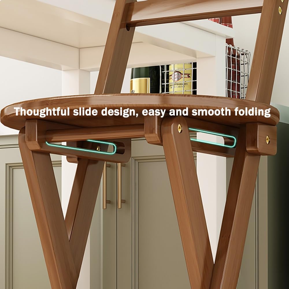 Teal 30in Folding Bamboo Dining Chair with Backrest and Footrest U21114