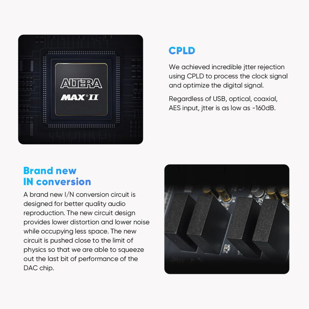 Full Balanced DAC ES9039SPRO DSD512 PCM 32bit/768kHz Black Y3617