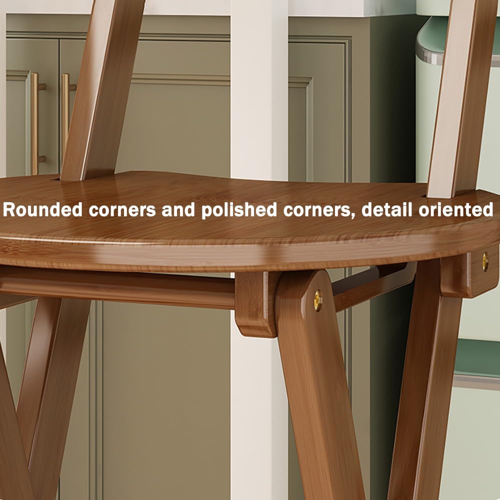 Teal 30in Folding Bamboo Dining Chair with Backrest and Footrest U21114