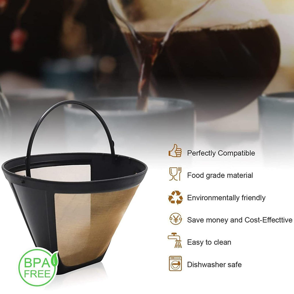 2 Pack Reusable Cone Coffee Filter X6597