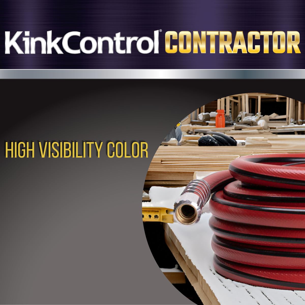 Contractor Grade Hose with Spring Coil and Crush Resistant Couplings 3/4 x 50 ft X518597