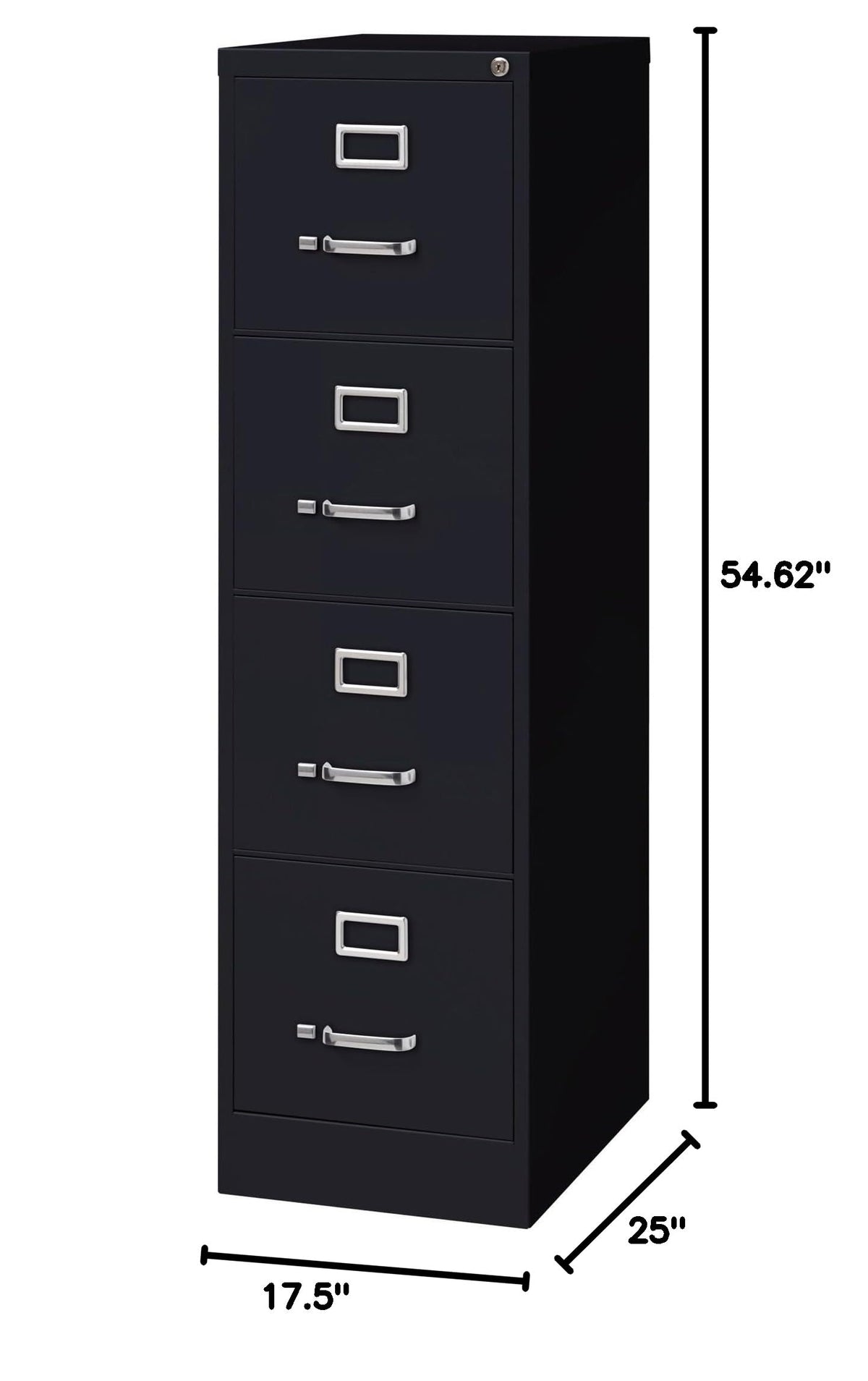 4 Drawer Vertical File Black C22969