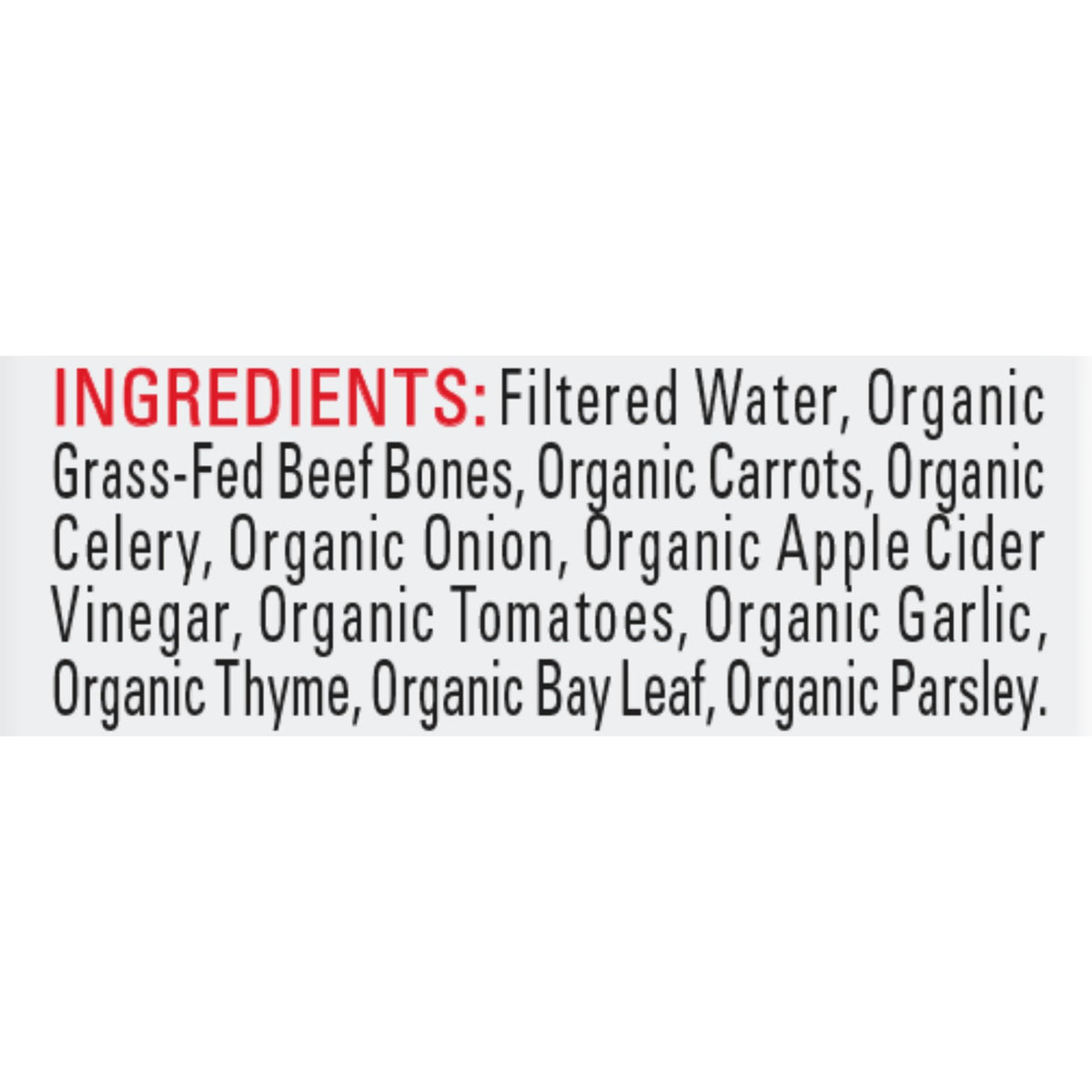 Organic Beef Bone Broth No Salt Added 16.9oz 6 Pack G9540