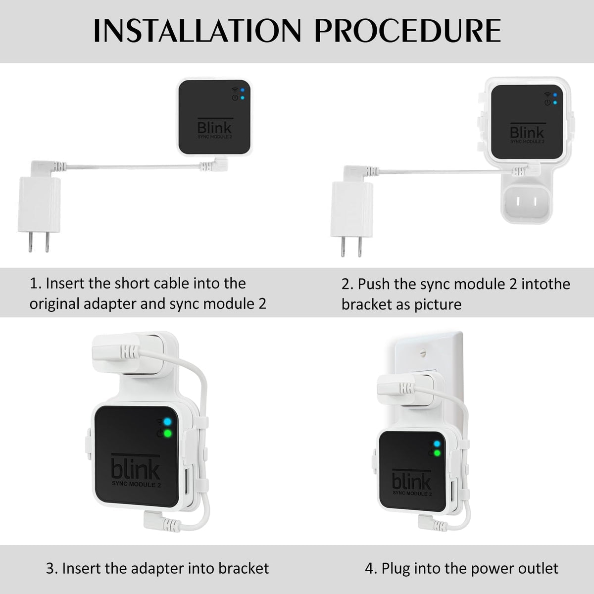 Wall Mount Bracket with Short Cable M224