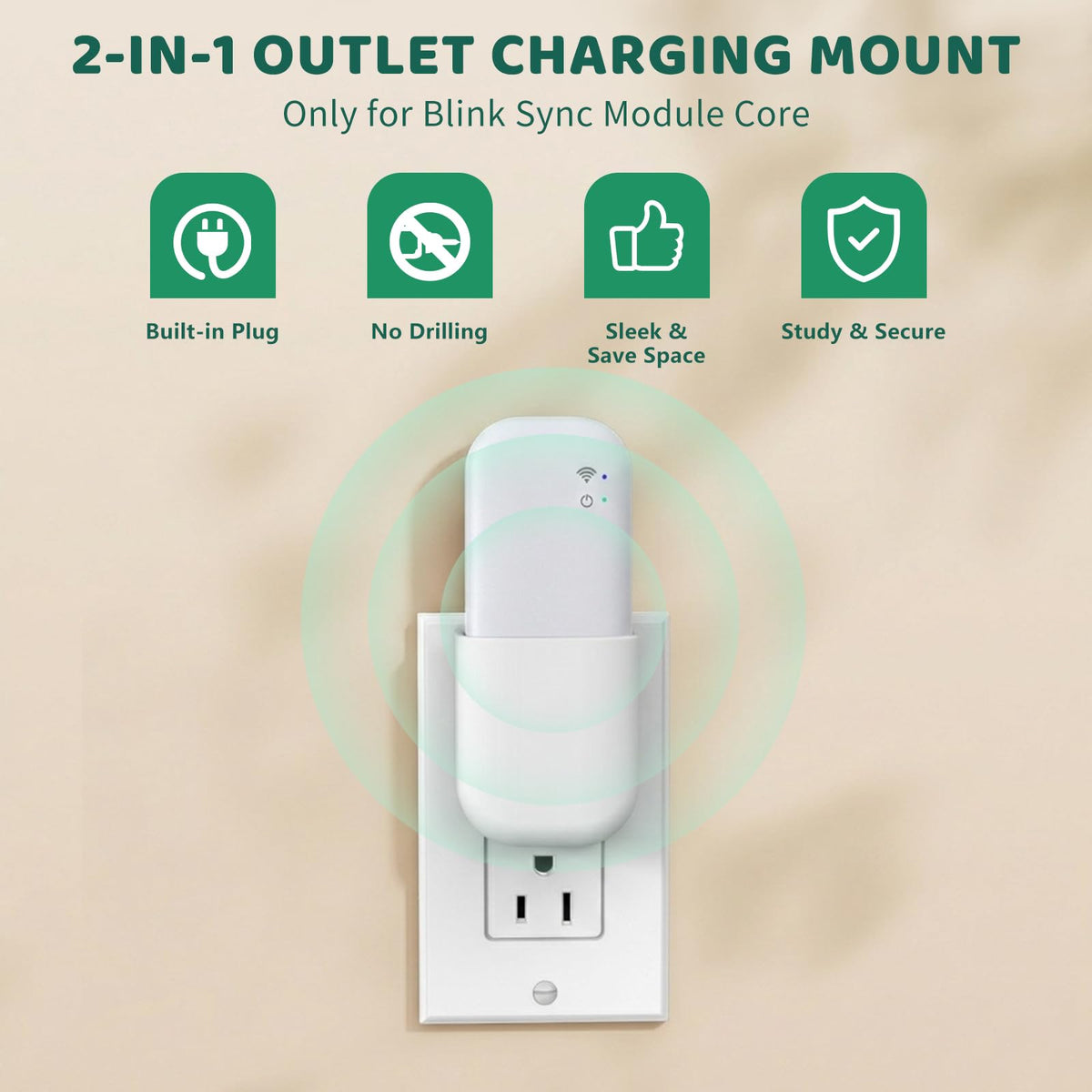 Wall Mount Bracket with Built-in Plug Q251