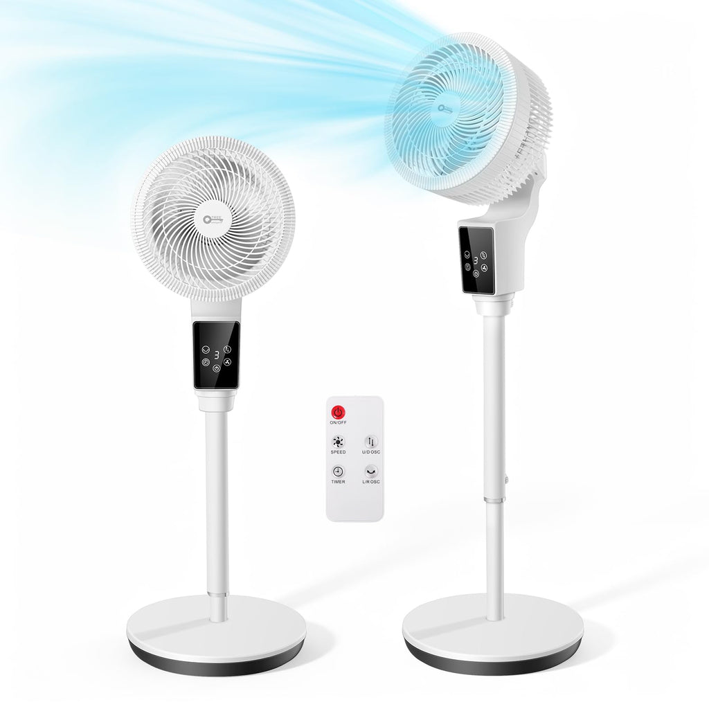 Oscillating Fan, 360° Air Circulator Pedestal Fan, 43.3” Adjustable Height P787233