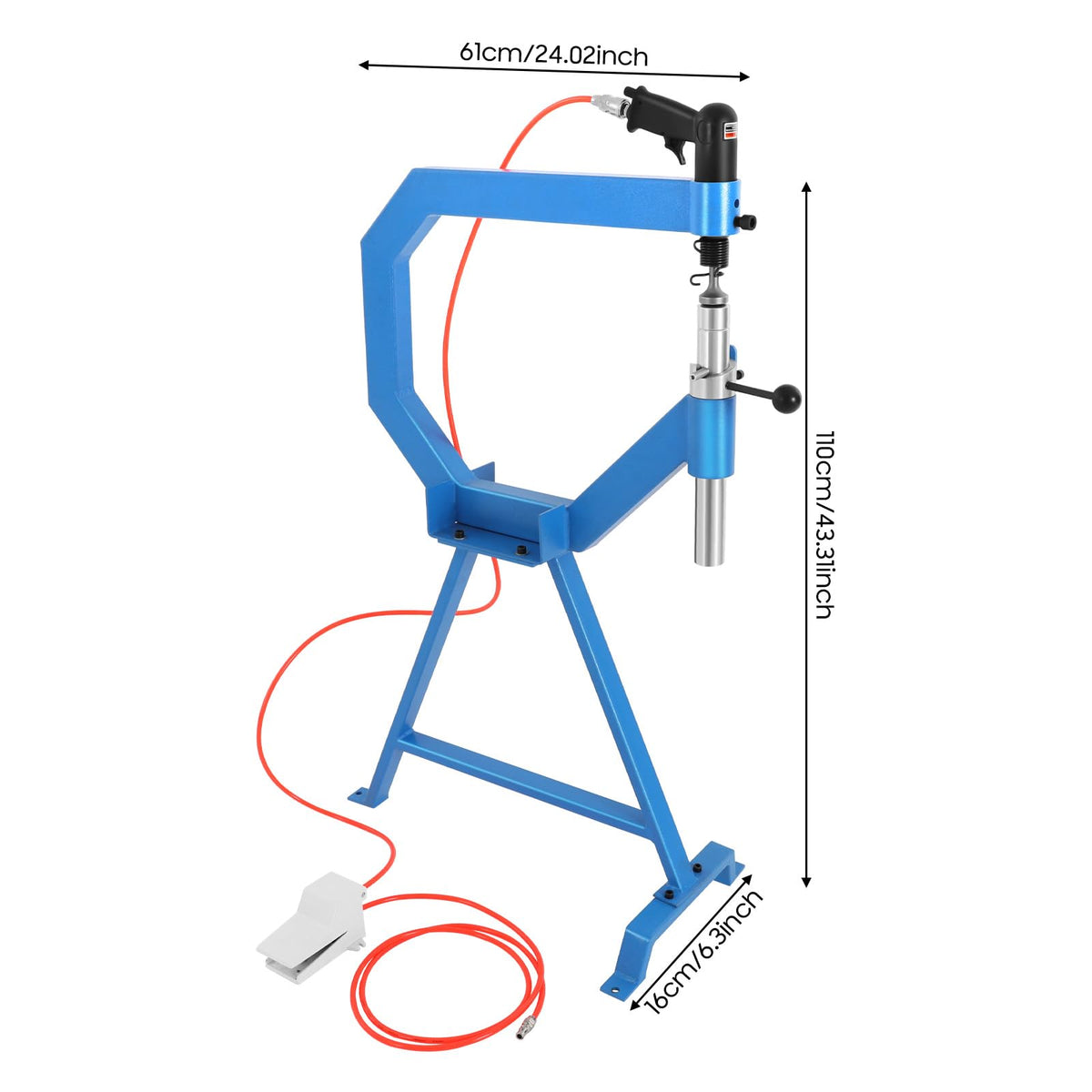 Pneumatic Planishing Hammer with 1", 2", 3" Anvil Dies V47731