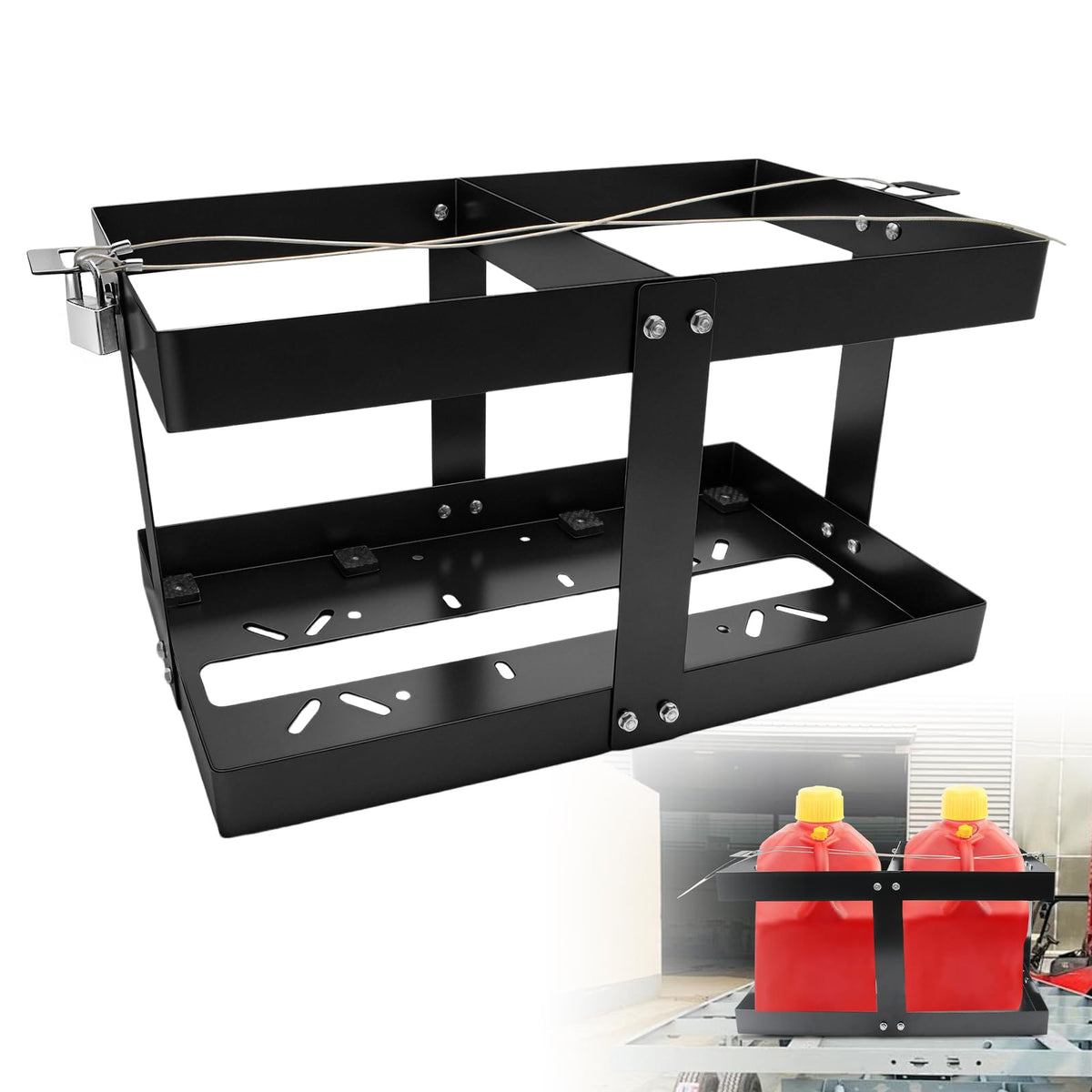 5 Gallon Fuel Jug Holder with Lock F42344