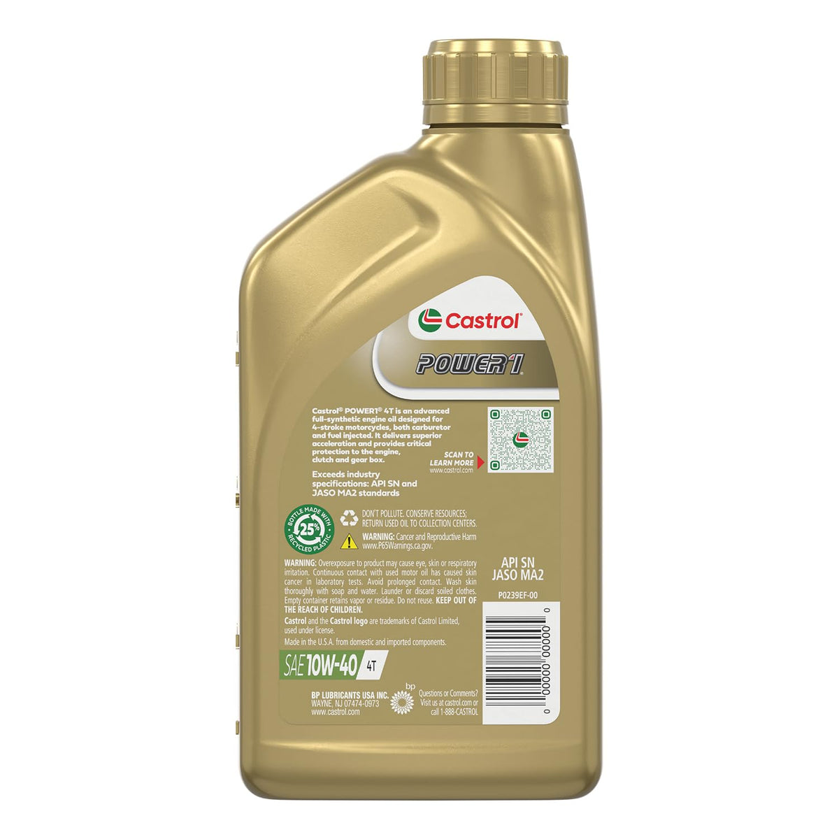 10W-40 Full Synthetic Motorcycle Oil O17088