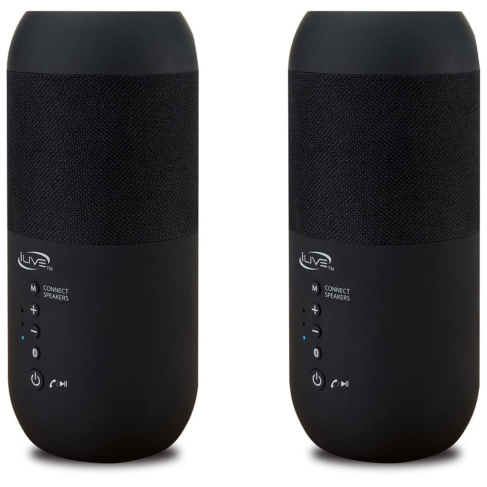 Black Waterproof Indoor and Outdoor Speakers, 2 Count Y313713