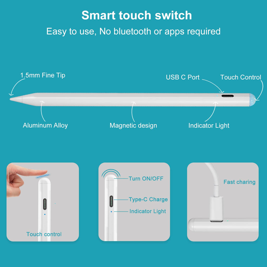 White Magnetic Stylus Pen Q674