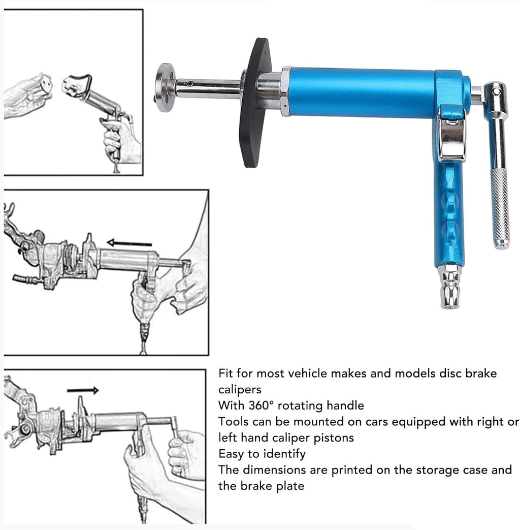 Pneumatic Brake Caliper Compression Tool Kit with 22 Adapters B604