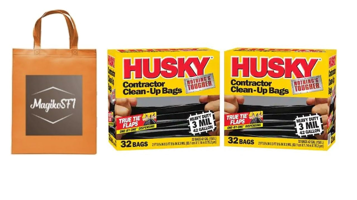 42-Gallon Contractor Clean-Up Trash Bags, 32-Count F80844