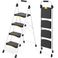 4 Step White Folding Step Stool V934063