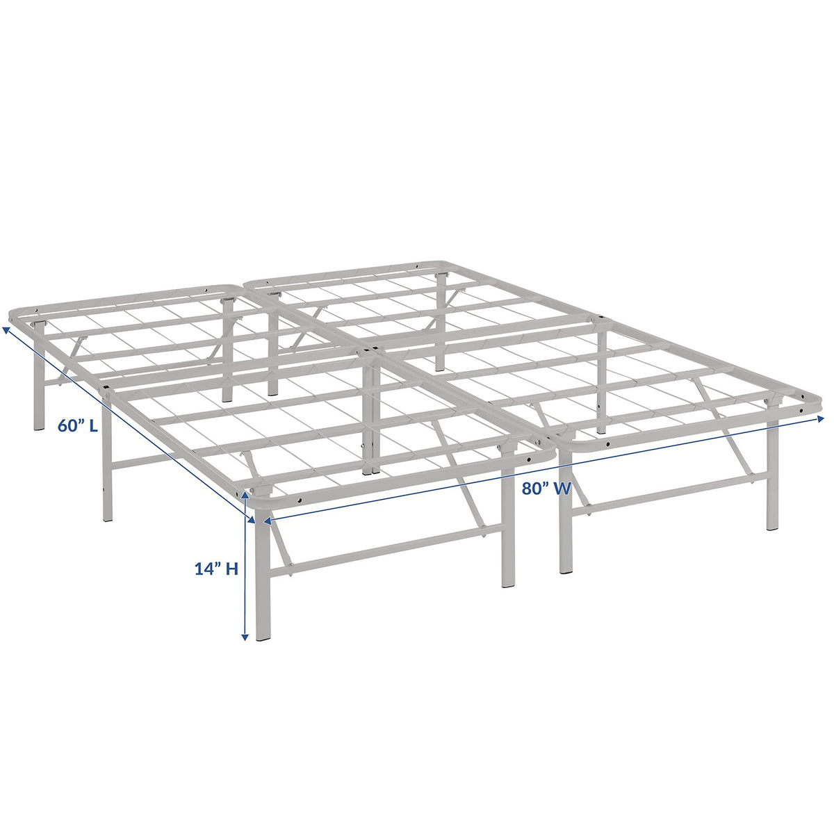 Queen Folding Metal Bed Frame Z2960