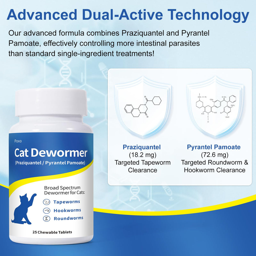 Dewormer Chewables for Cats and Kittens, 25 Chews L500